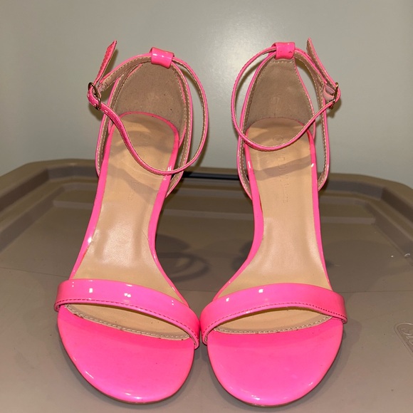 Pink Heeled Sandals - Picture 1 of 3